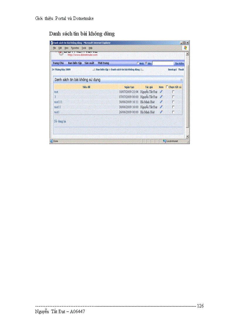 image for page Tìm hiểu Portal và Dotnetnuke