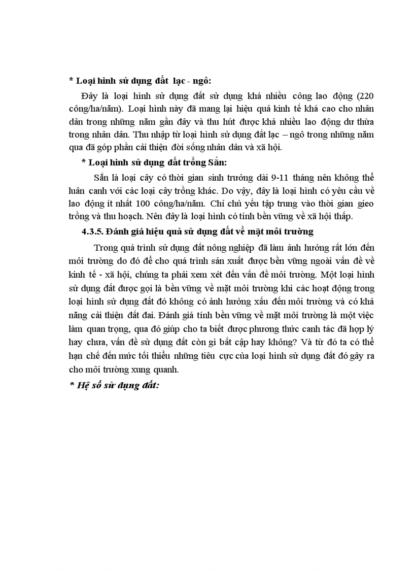 image for page Đánh giá hiệu quả sử dụng đất sản xuất nông nghiệp tại xã Tào Sơn huyện Anh Sơn tỉnh Nghệ An