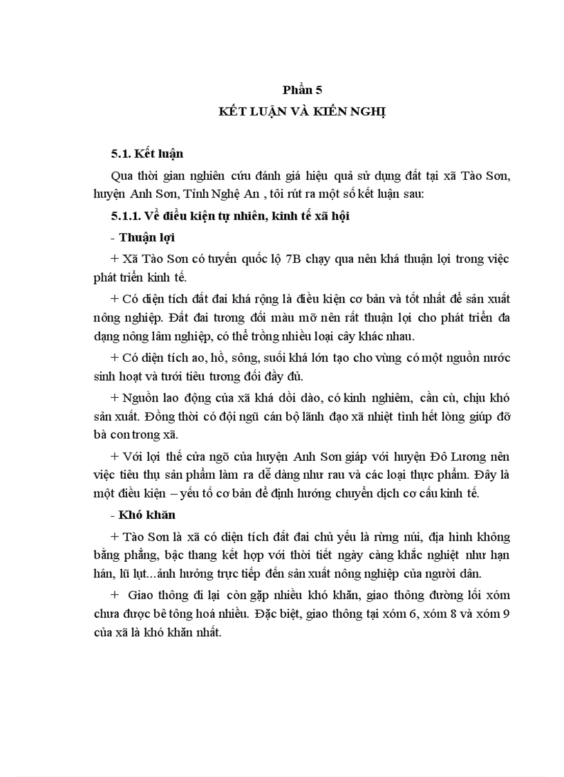 image for page Đánh giá hiệu quả sử dụng đất sản xuất nông nghiệp tại xã Tào Sơn huyện Anh Sơn tỉnh Nghệ An
