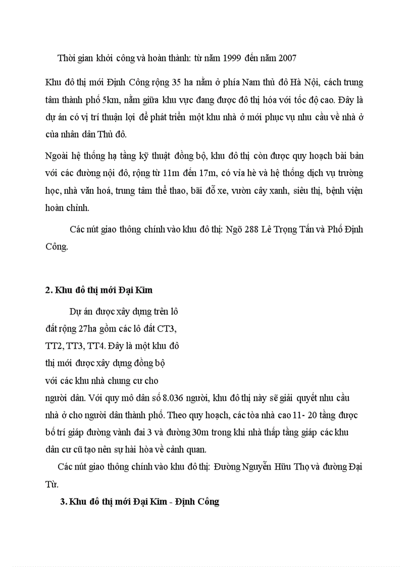 image for page Đánh giá quy hoạch đầu nút giao thông tại 3 khu đô thị mới Định Công Đại Kim Định Công và Đại Kim