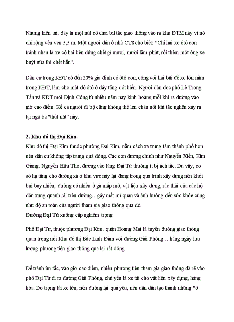 image for page Đánh giá quy hoạch đầu nút giao thông tại 3 khu đô thị mới Định Công Đại Kim Định Công và Đại Kim