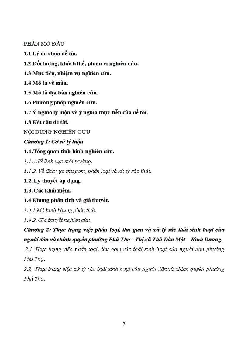 image for page Tìm hiểu về nhận thức thái độ và hành vi của người dân về ô nhiễm môi trường trong việc phân loại thu gom và xử lý rác thải sinh hoạt