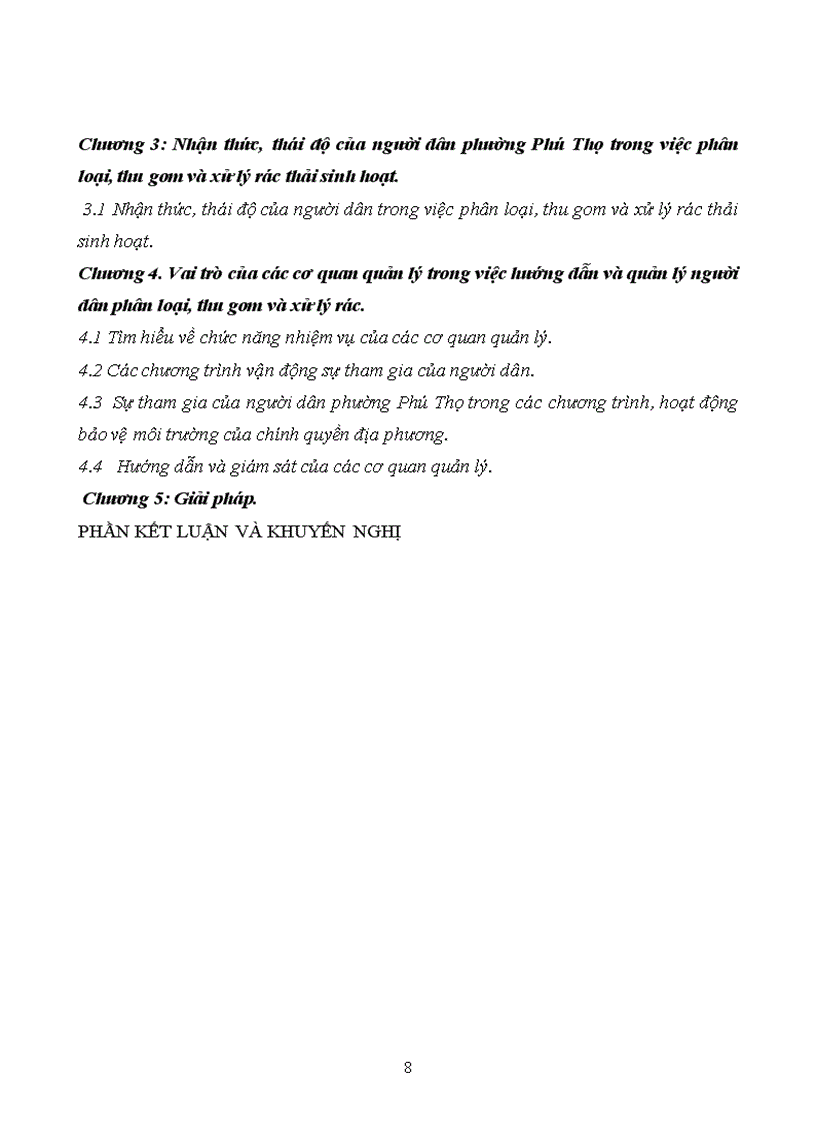 image for page Tìm hiểu về nhận thức thái độ và hành vi của người dân về ô nhiễm môi trường trong việc phân loại thu gom và xử lý rác thải sinh hoạt