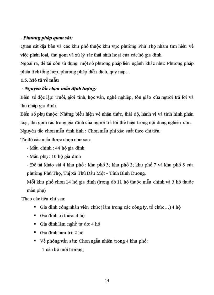 image for page Tìm hiểu về nhận thức thái độ và hành vi của người dân về ô nhiễm môi trường trong việc phân loại thu gom và xử lý rác thải sinh hoạt