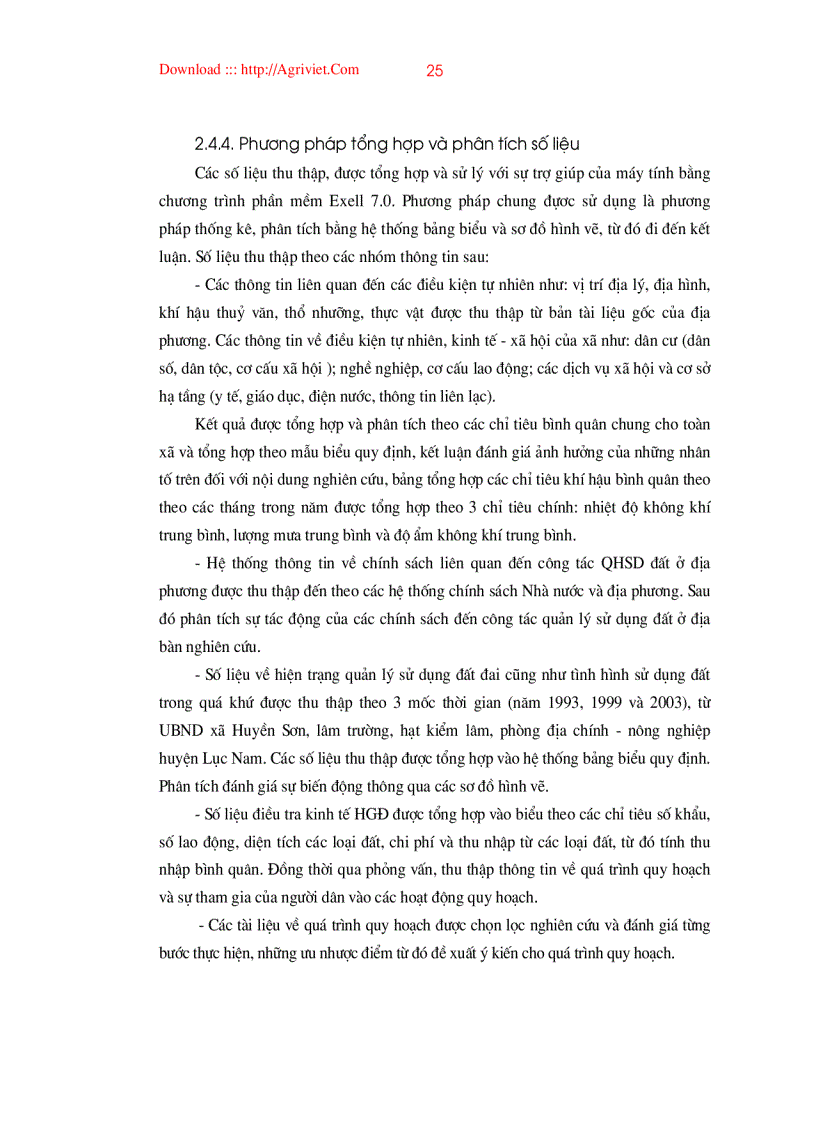 image for page Nghiên cứu cơ sở lý luận và thực tiễn cho quy hoạch sử dụng đất sản xuất lâm nông nghiệp xã Huyền Sơn huyện Lục Nam tỉnh Bắc Giang