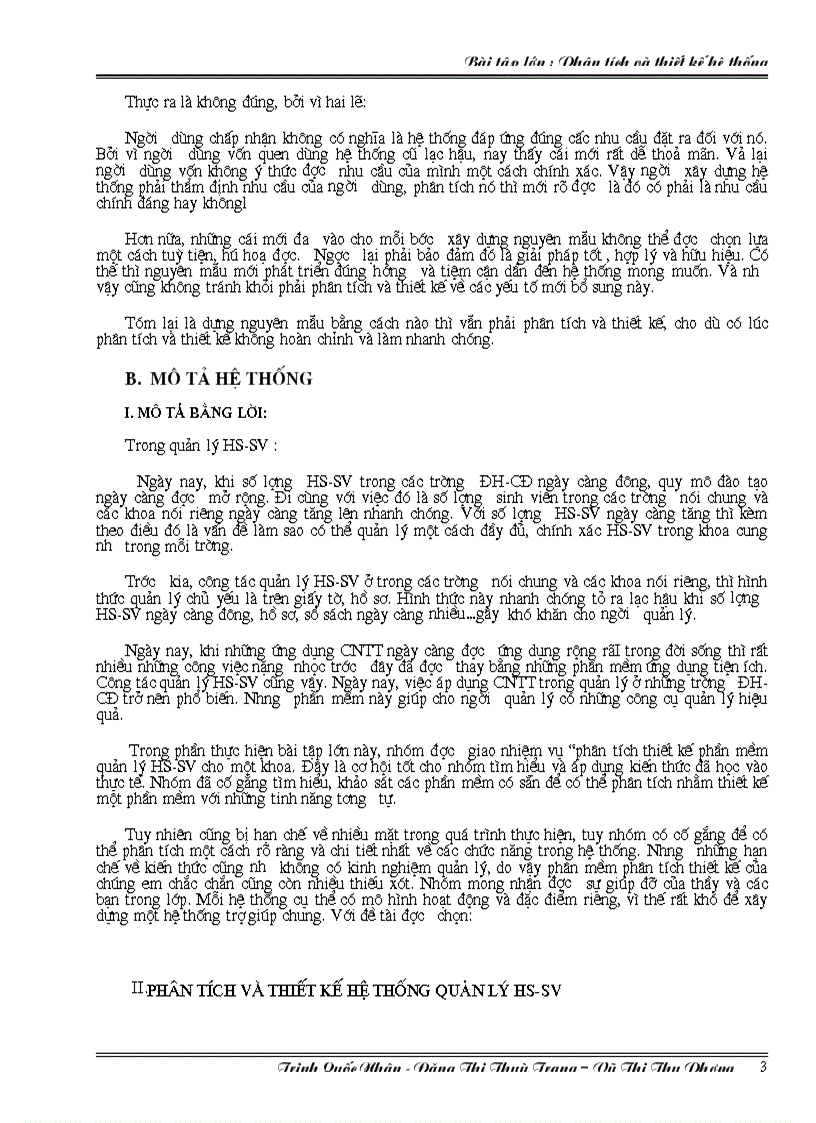 image for page Phân tích và thiết kế hệ thống trợ giúp quản ly HS SV Phần mềm quản lý HS SV