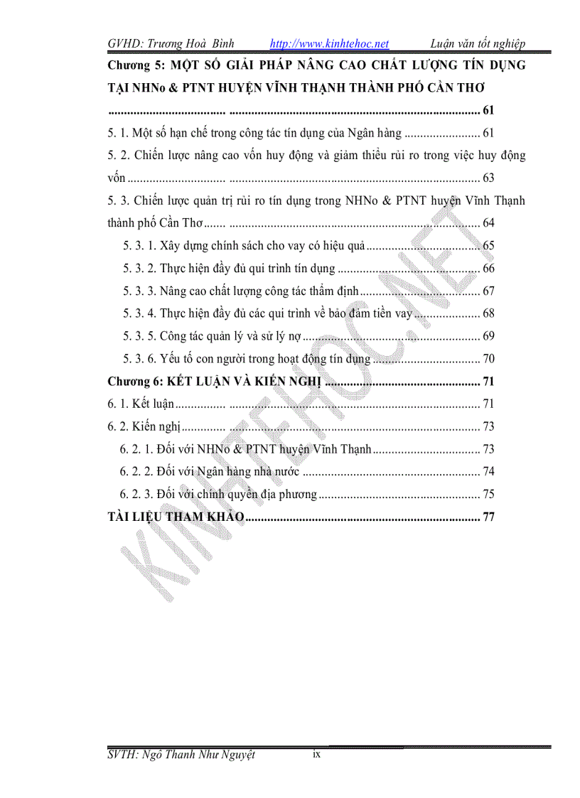 image for page Phân tích hoạt động tín dụng tại NH NN PTNT huyện Vĩnh Thạnh Cần thơ