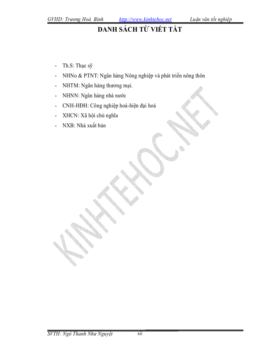 image for page Phân tích hoạt động tín dụng tại NH NN PTNT huyện Vĩnh Thạnh Cần thơ