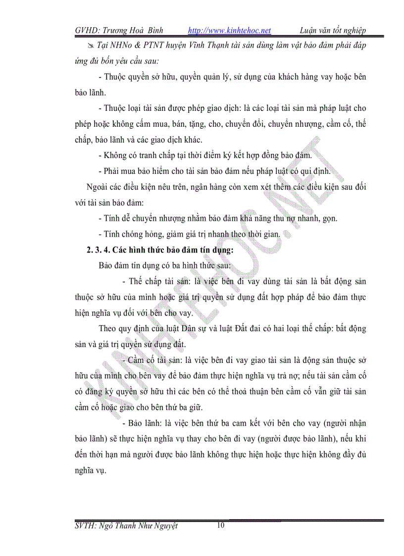 image for page Phân tích hoạt động tín dụng tại NH NN PTNT huyện Vĩnh Thạnh Cần thơ