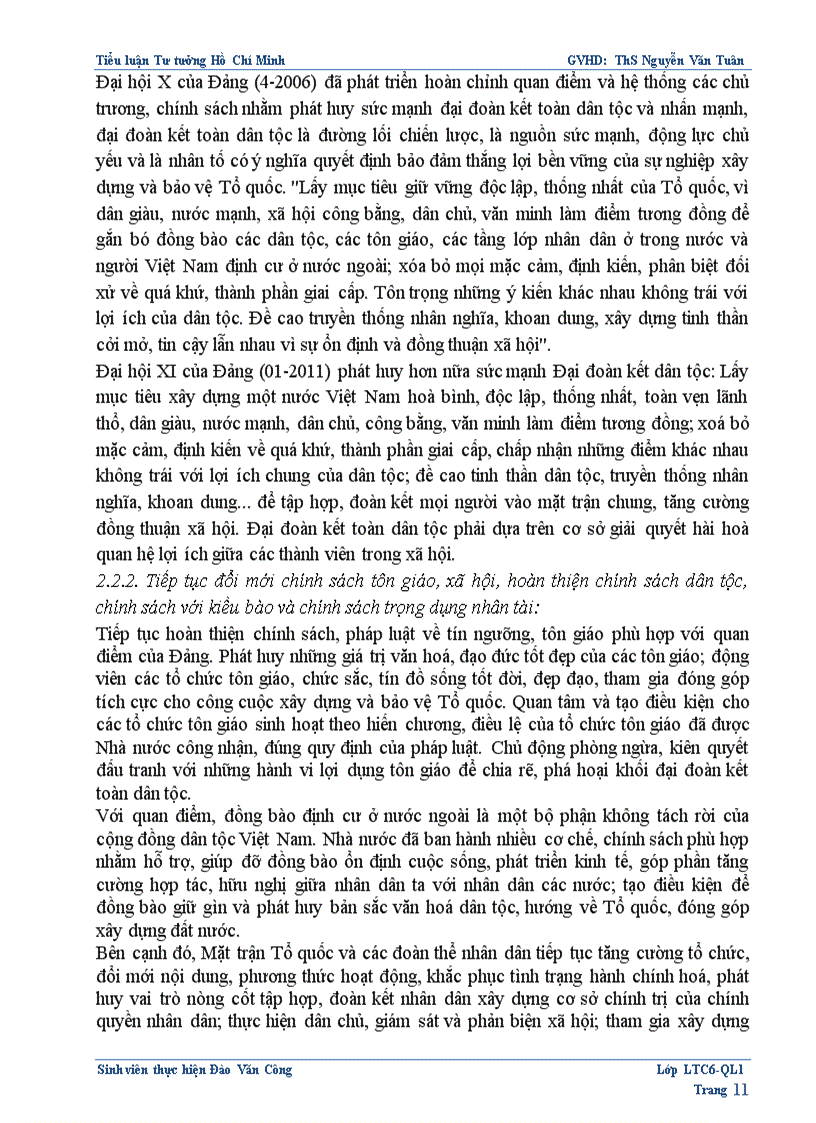 image for page Sự vận dụng tư tưởng hồ chí minh về đại đoàn kết dân tộc của đảng ta trong giai đoạn hiện nay