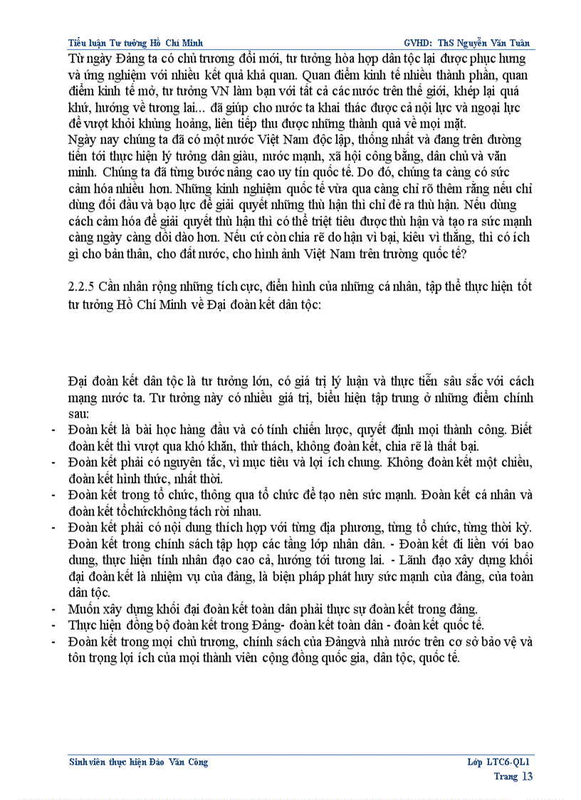image for page Sự vận dụng tư tưởng hồ chí minh về đại đoàn kết dân tộc của đảng ta trong giai đoạn hiện nay