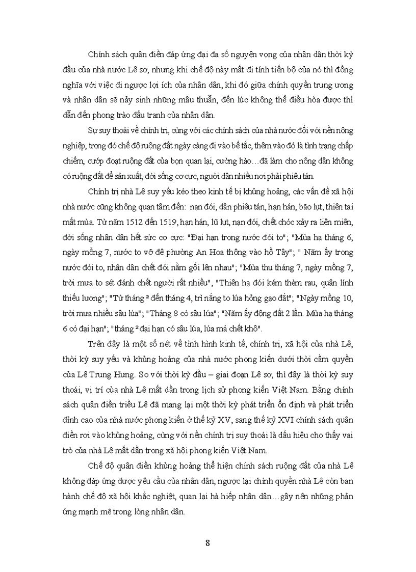 image for page Mối quan hệ giữa chính sách ruộng đất và phong trào nông dân thế kỷ XV XVI