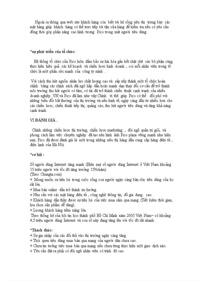 image for page Phân tích mô hình kinh doanh của pico plaza