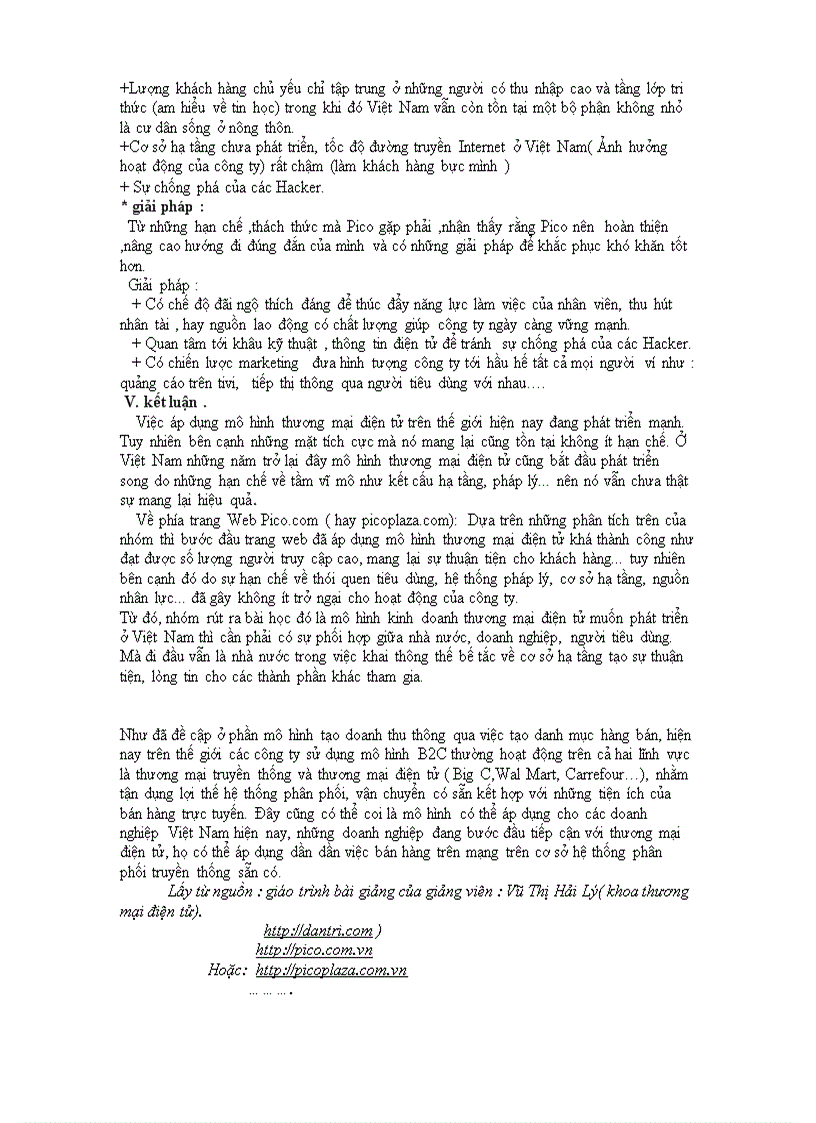 image for page Phân tích mô hình kinh doanh của pico plaza