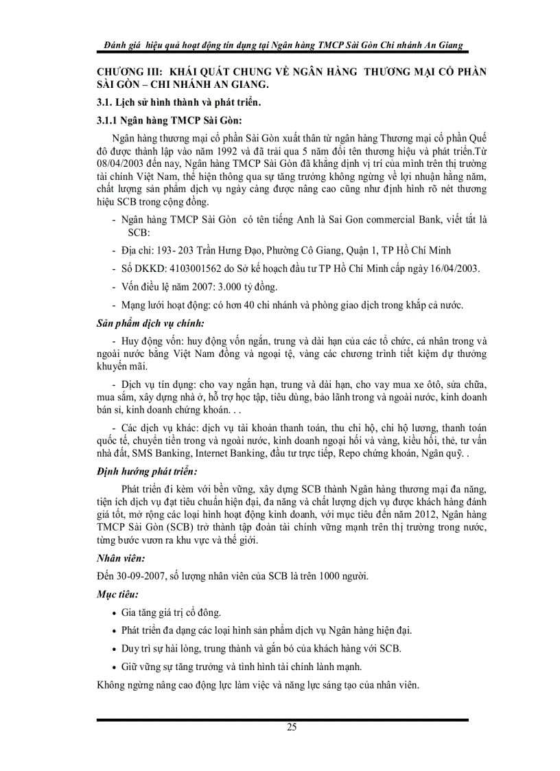 image for page Đánh giá hiệu quả hoạt động tín dụng tại ngân hàng thương mại cổ phần sài gòn chi nhánh an giang