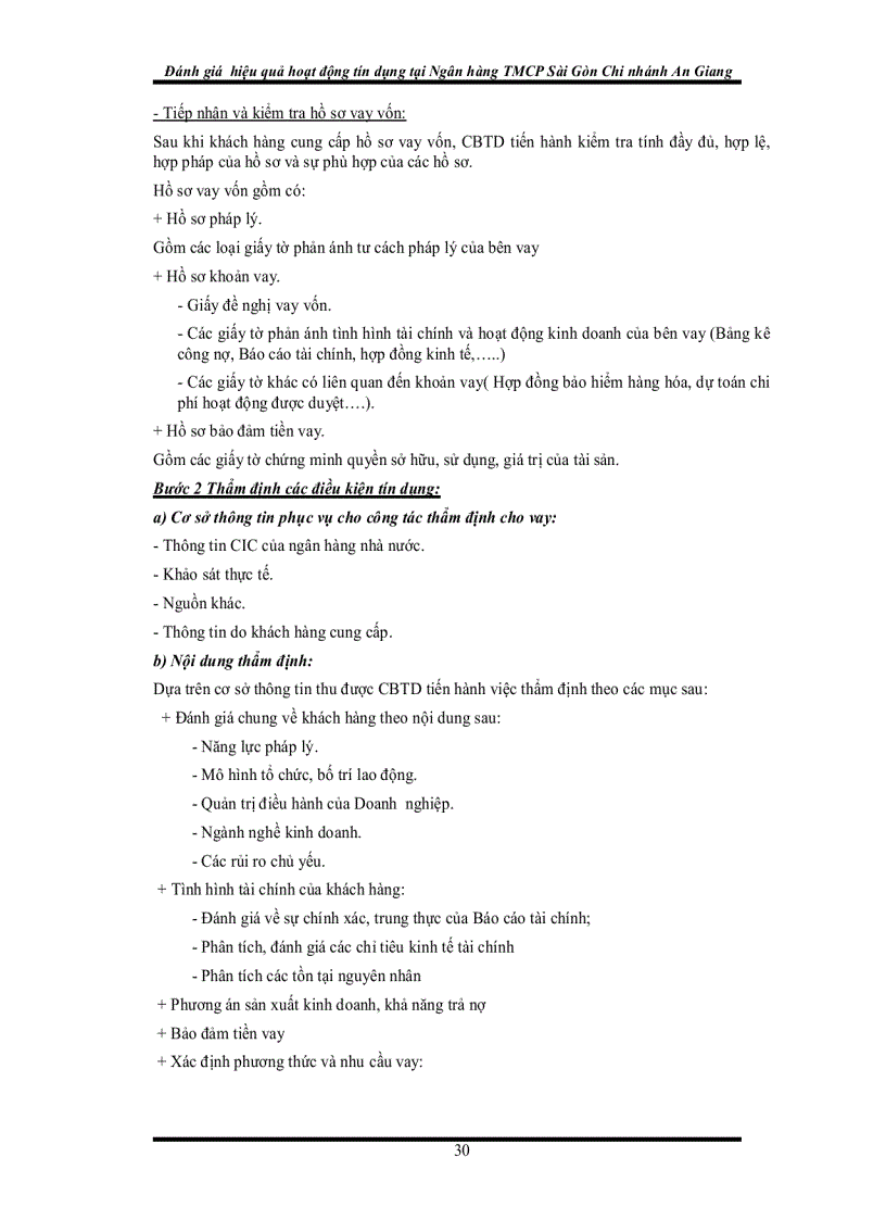 image for page Đánh giá hiệu quả hoạt động tín dụng tại ngân hàng thương mại cổ phần sài gòn chi nhánh an giang