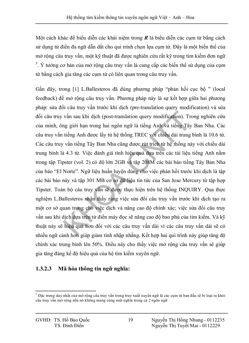 image for page Hệ thống tìm kiếm thông tin xuyên ngôn ngữ việt anh hoa