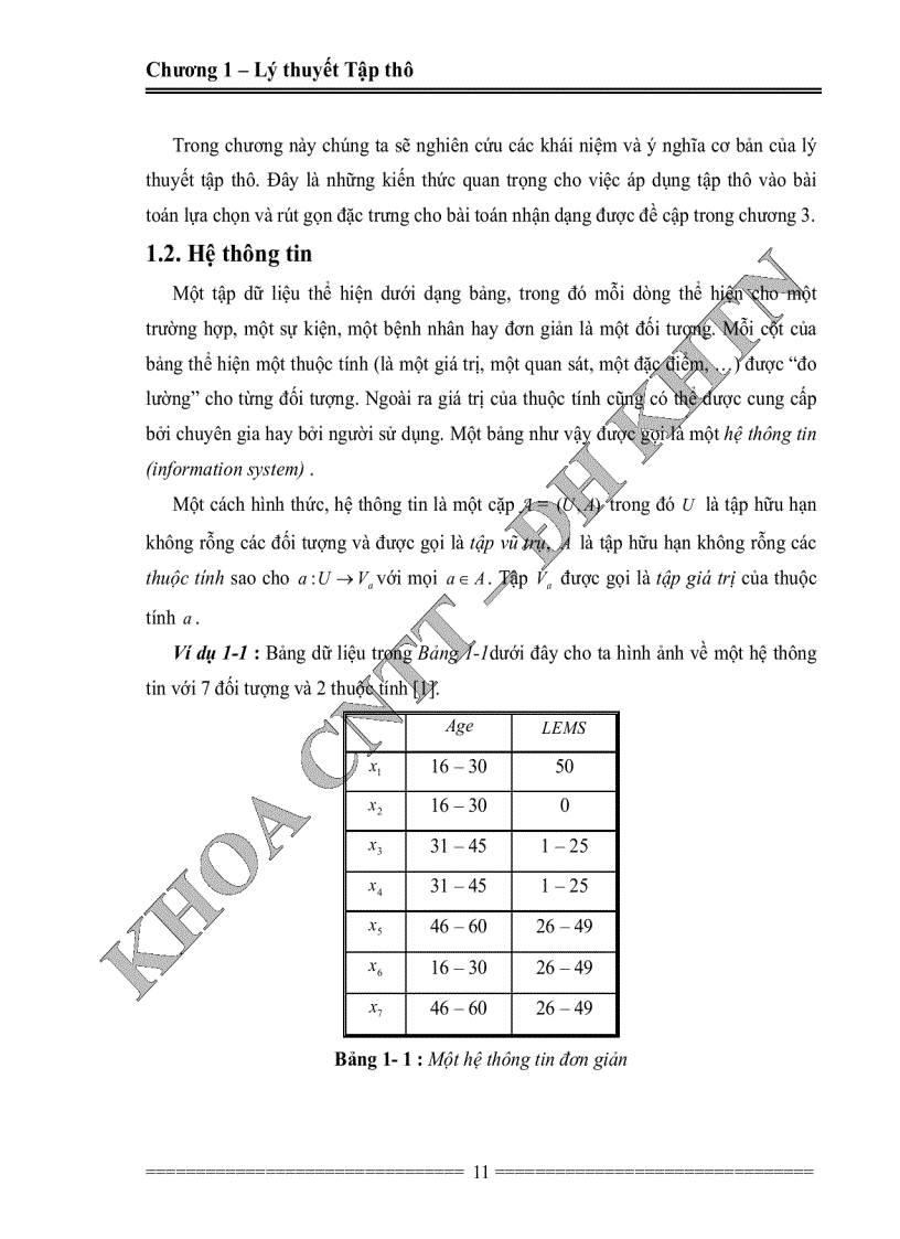 image for page Khảo sát ứng dụng của tập thô trong lựa chọn và rút gọn đặc trưng cho bài toán nhận dạng