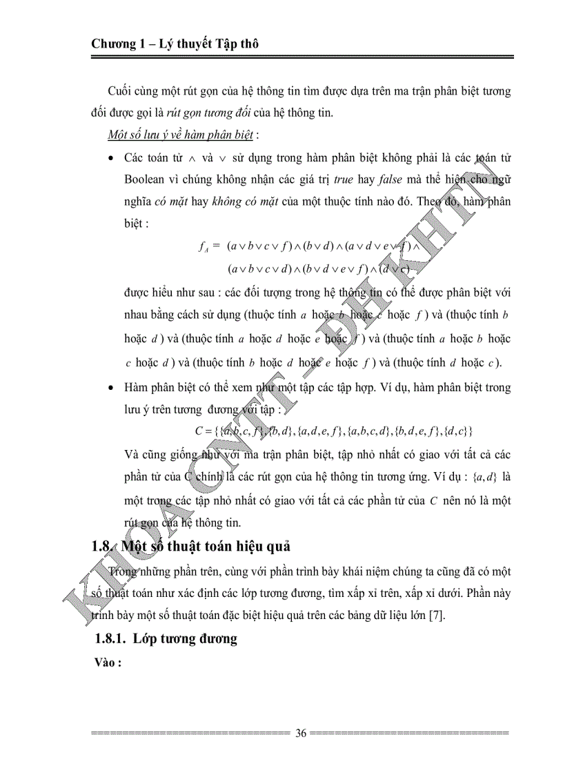 image for page Khảo sát ứng dụng của tập thô trong lựa chọn và rút gọn đặc trưng cho bài toán nhận dạng