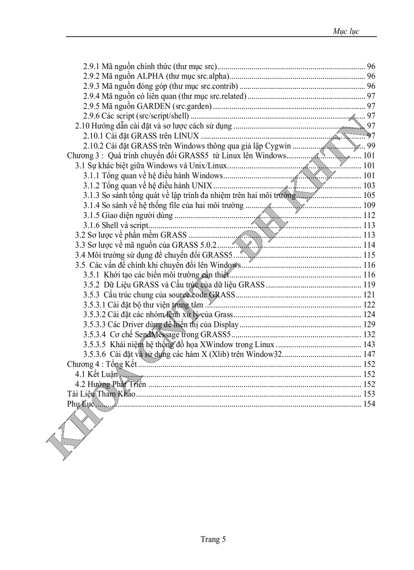 image for page Nghiên cứu chuyển đổi phần mềm grass từ nền unix lên windows