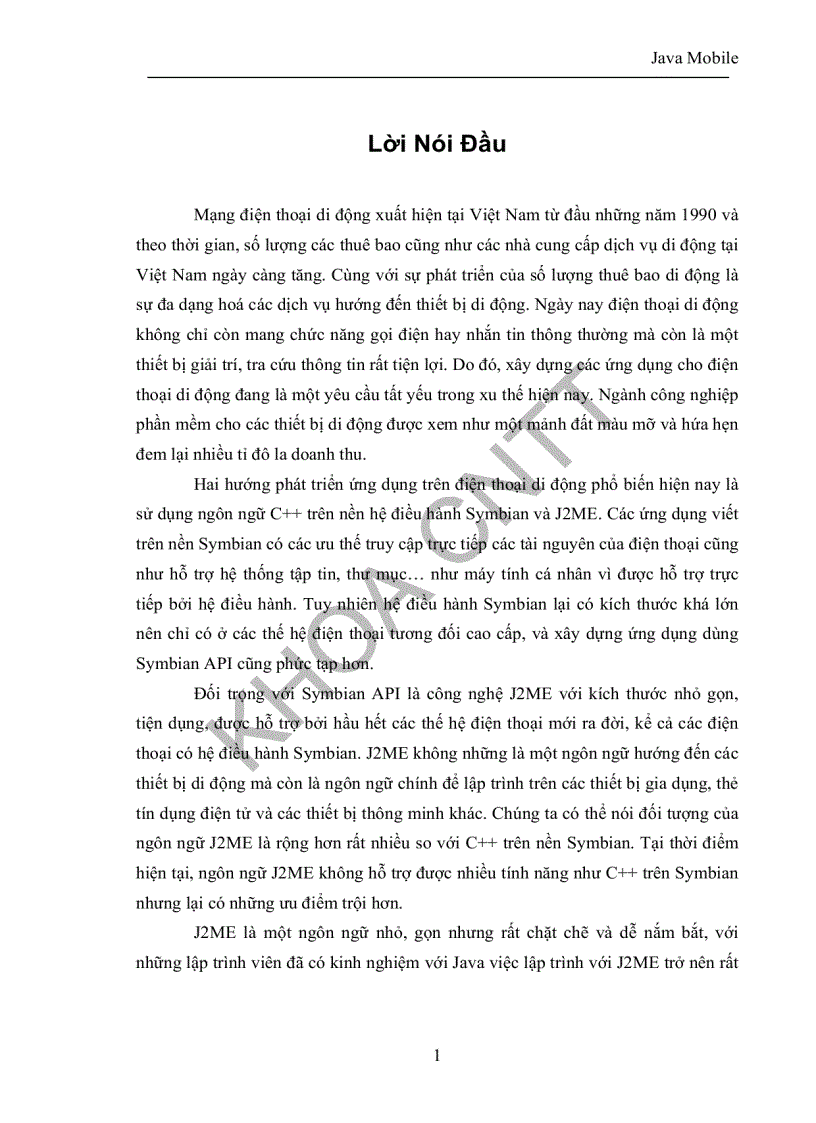 image for page Nghiên cứu java mobile và xây dựng ứng dụng minh họa