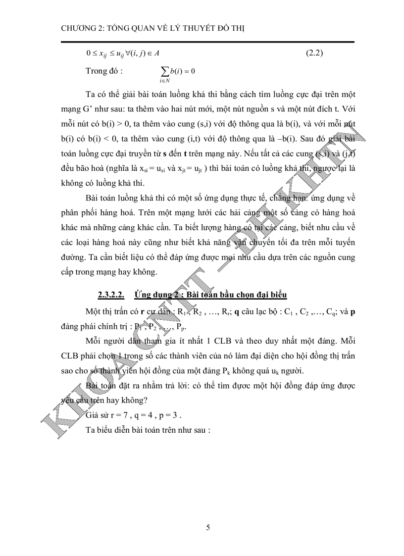 image for page Nghiên cứu một số vấn đề của lý thuyết đồ thị ứng dụng trong giải quyết một số bài toán thực tế