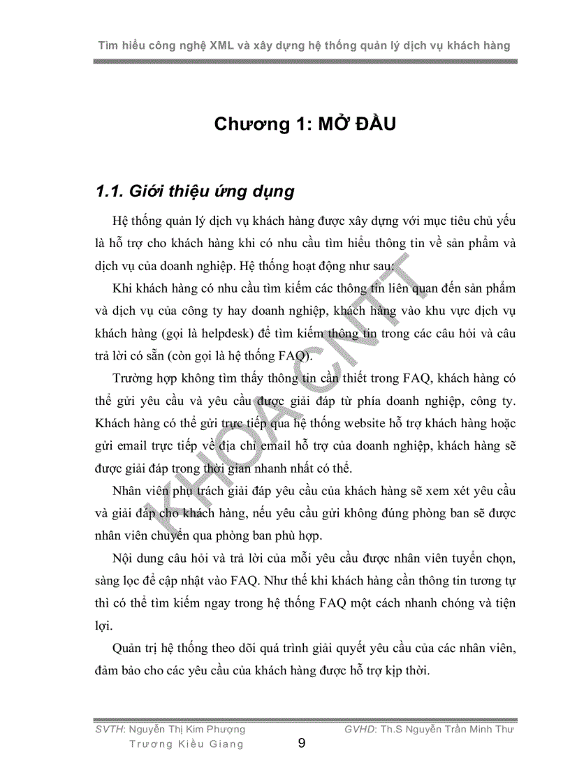 image for page Tìm hiểu công nghệ xml và xây dựng hệ thống quản lí dịch vụ khách hàng esupport