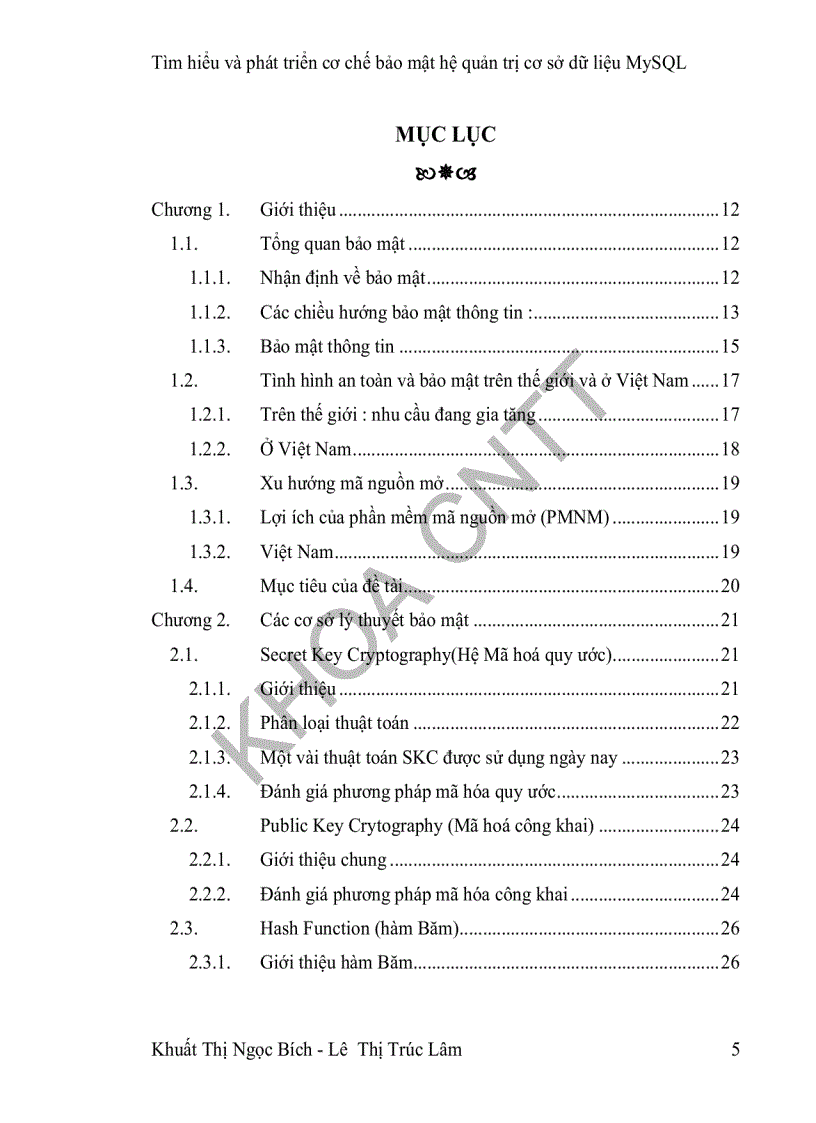 image for page Tìm hiểu và phát triển cơ chế bảo mật trên mã nguồn mở của mysql