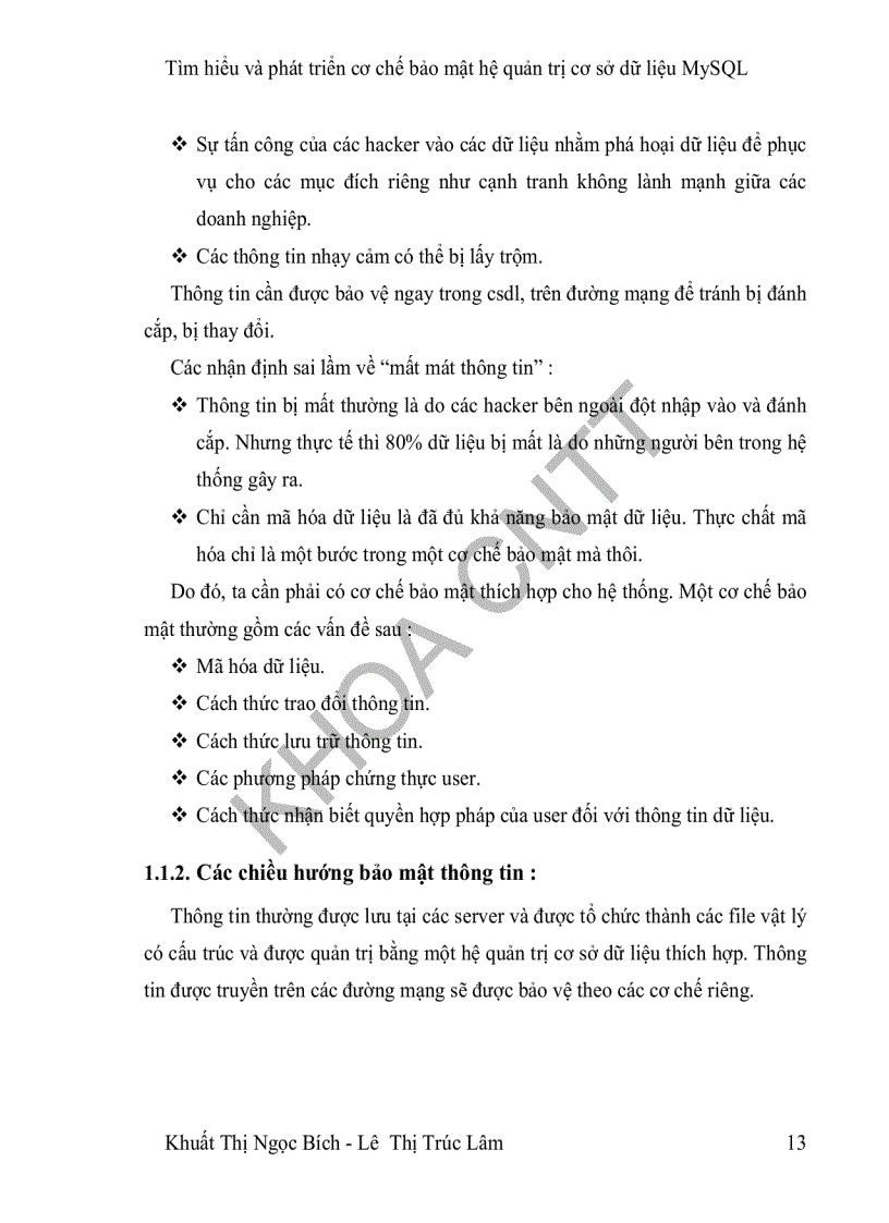 image for page Tìm hiểu và phát triển cơ chế bảo mật trên mã nguồn mở của mysql