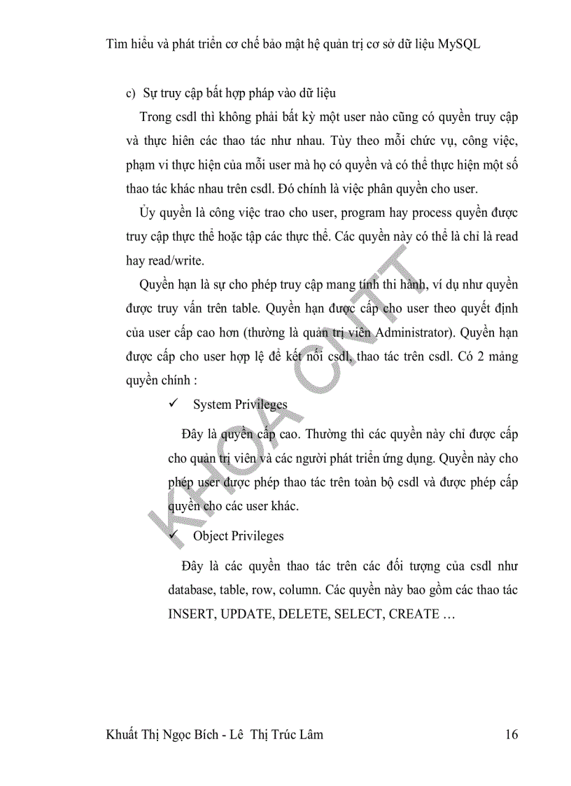 image for page Tìm hiểu và phát triển cơ chế bảo mật trên mã nguồn mở của mysql