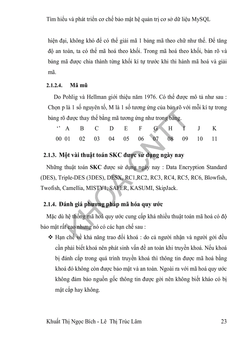 image for page Tìm hiểu và phát triển cơ chế bảo mật trên mã nguồn mở của mysql