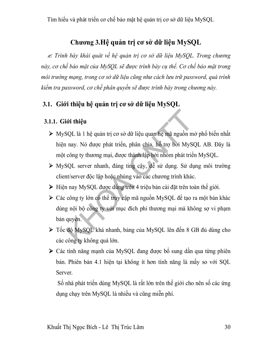 image for page Tìm hiểu và phát triển cơ chế bảo mật trên mã nguồn mở của mysql