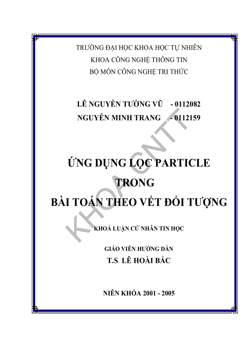 image for page Ứng dụng lọc particle trong bài toán theo vết đối tượng