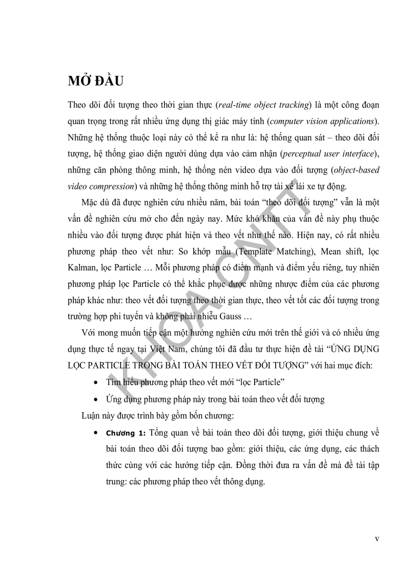 image for page Ứng dụng lọc particle trong bài toán theo vết đối tượng