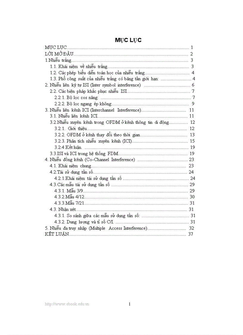 image for page Bài tiểu luận lý thuyết về 05 loại nhiễu trong thông tin di động