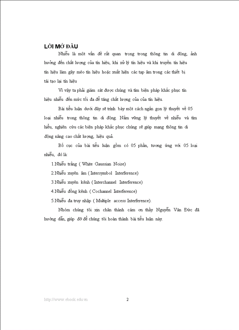 image for page Ngiên cứu lý thuyết về 05 loại nhiễu trong thông tin di động
