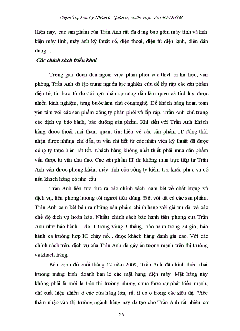 image for page Phân tích chiến lược kinh doanh Công ty cổ phần thế giới số Trần Anh