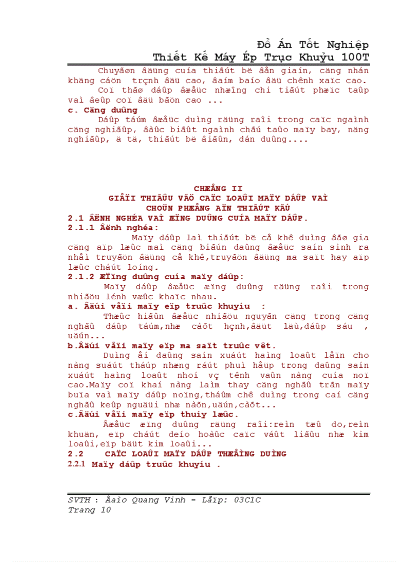 image for page Thiết Kế Máy Ép Trục Khuỷu 100T