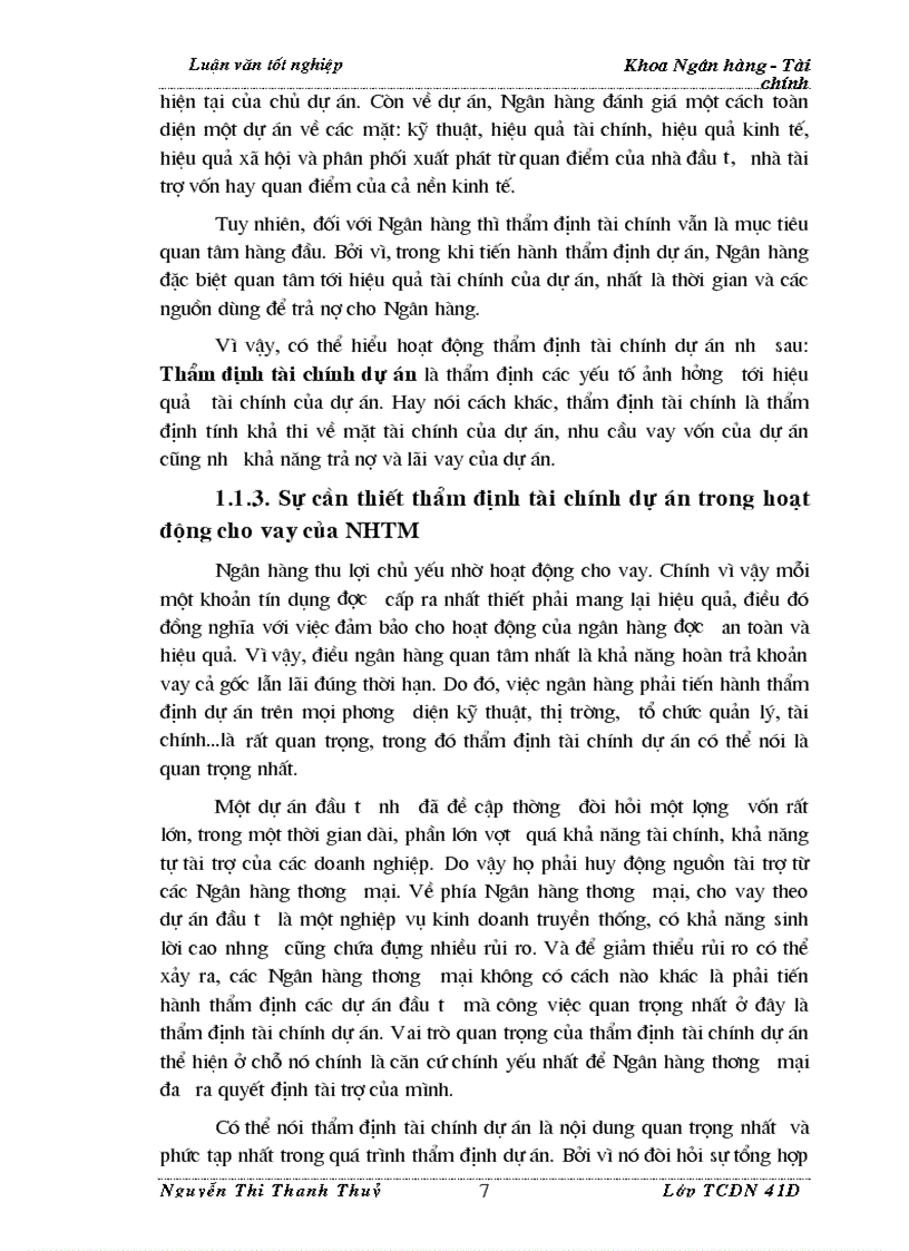 image for page Thẩm định tài chính dự án trong Ngân hàng Thương Mại