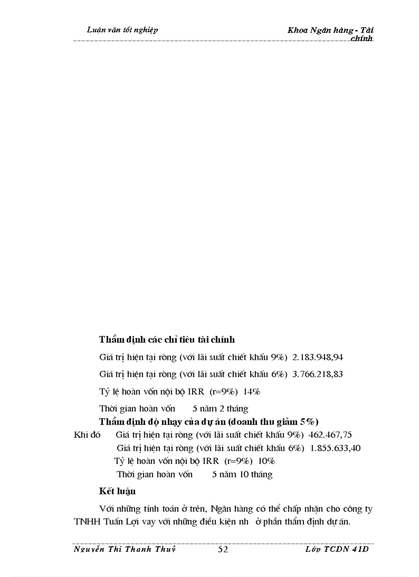 image for page Thẩm định tài chính dự án trong Ngân hàng Thương Mại