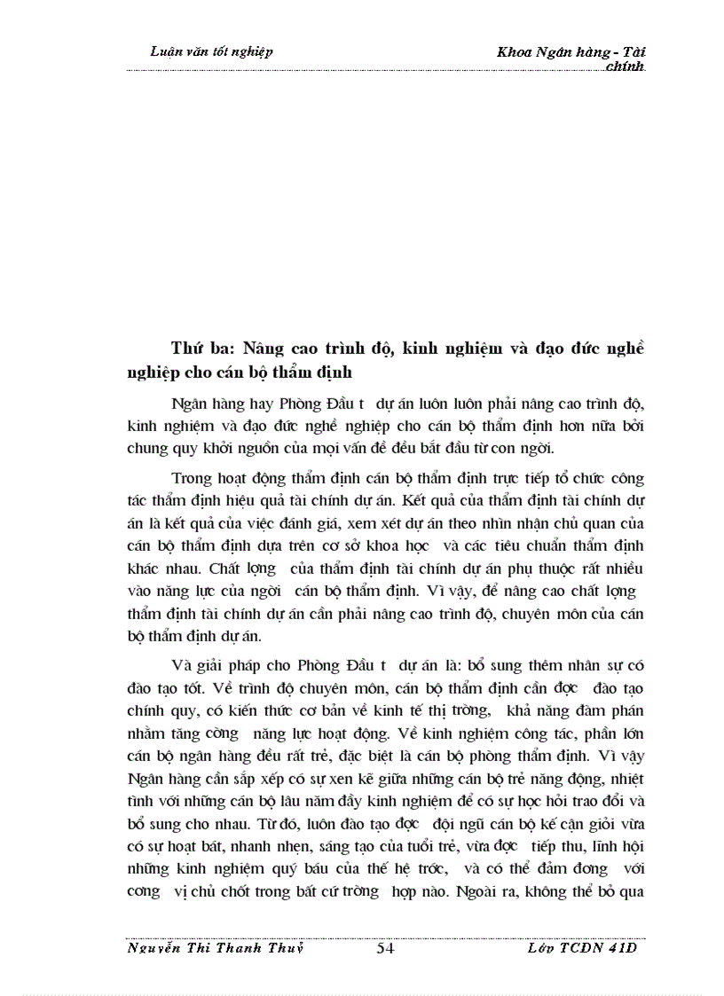 image for page Thẩm định tài chính dự án trong Ngân hàng Thương Mại