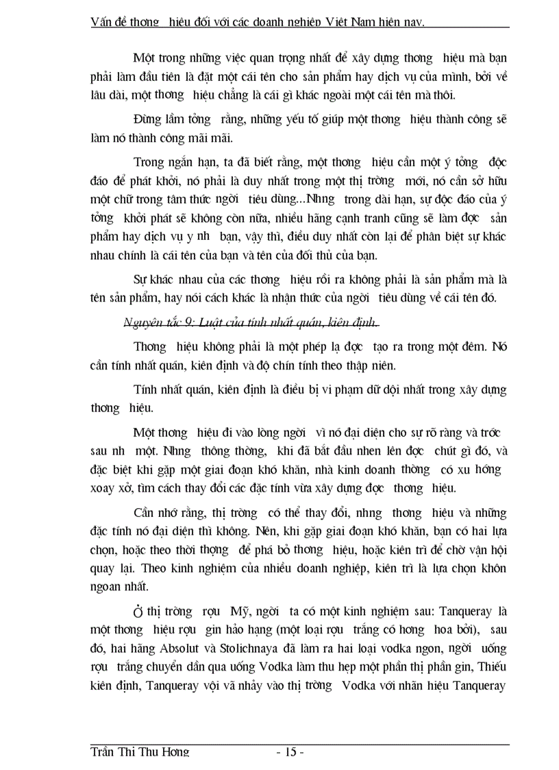 image for page Vấn đề thương hiệu đối với các doanh nghiệp Việt Nam hiện nay