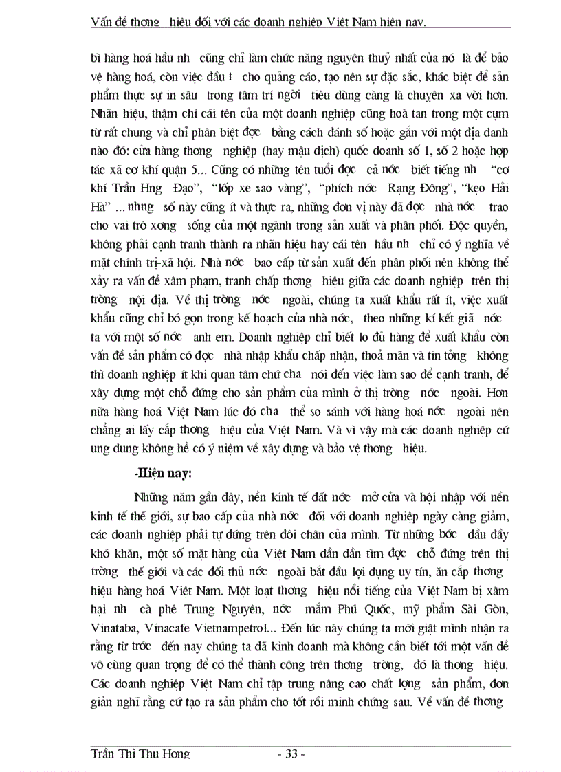 image for page Vấn đề thương hiệu đối với các doanh nghiệp Việt Nam hiện nay