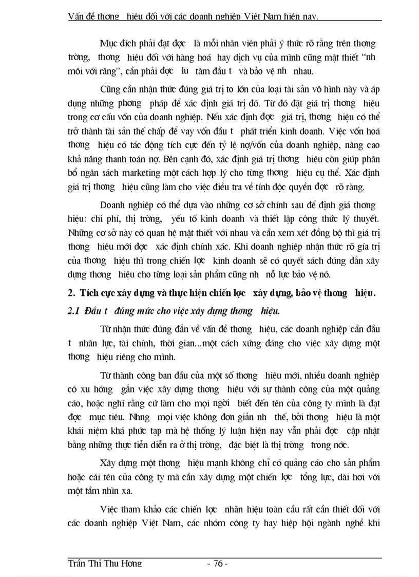 image for page Vấn đề thương hiệu đối với các doanh nghiệp Việt Nam hiện nay