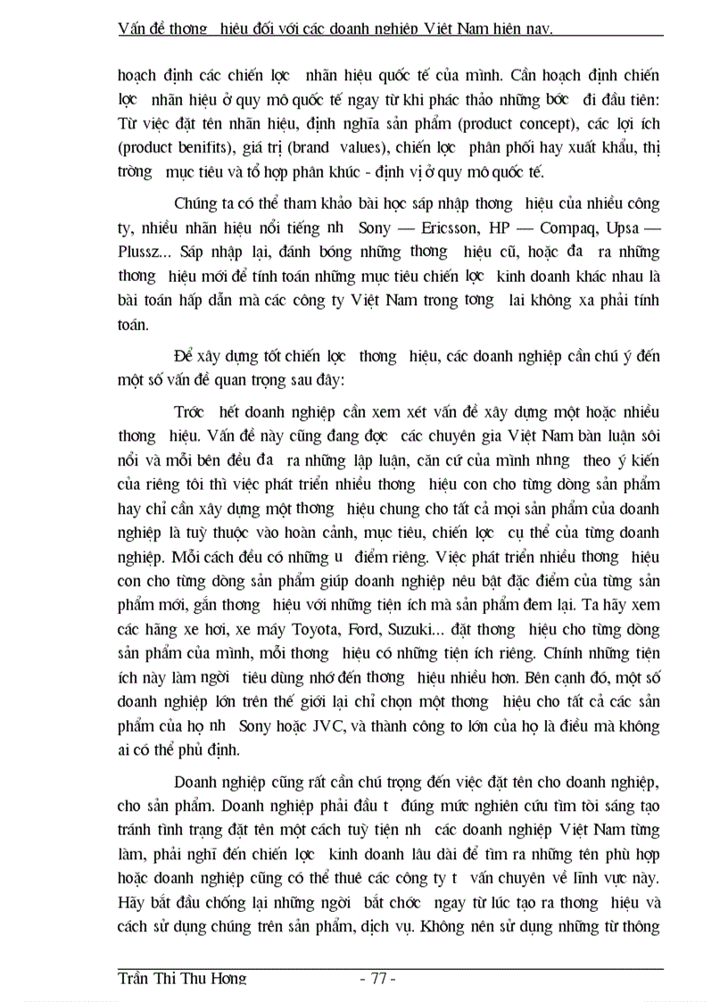 image for page Vấn đề thương hiệu đối với các doanh nghiệp Việt Nam hiện nay