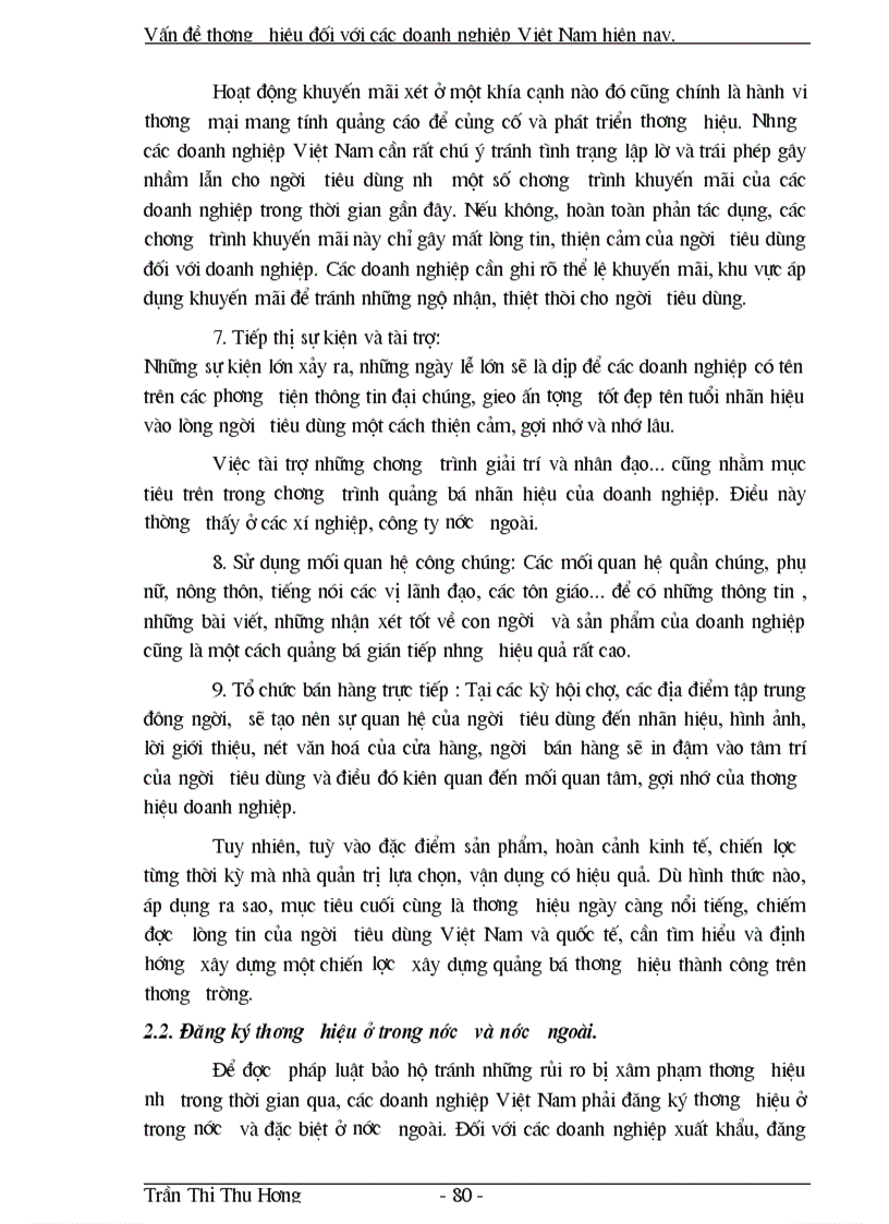 image for page Vấn đề thương hiệu đối với các doanh nghiệp Việt Nam hiện nay