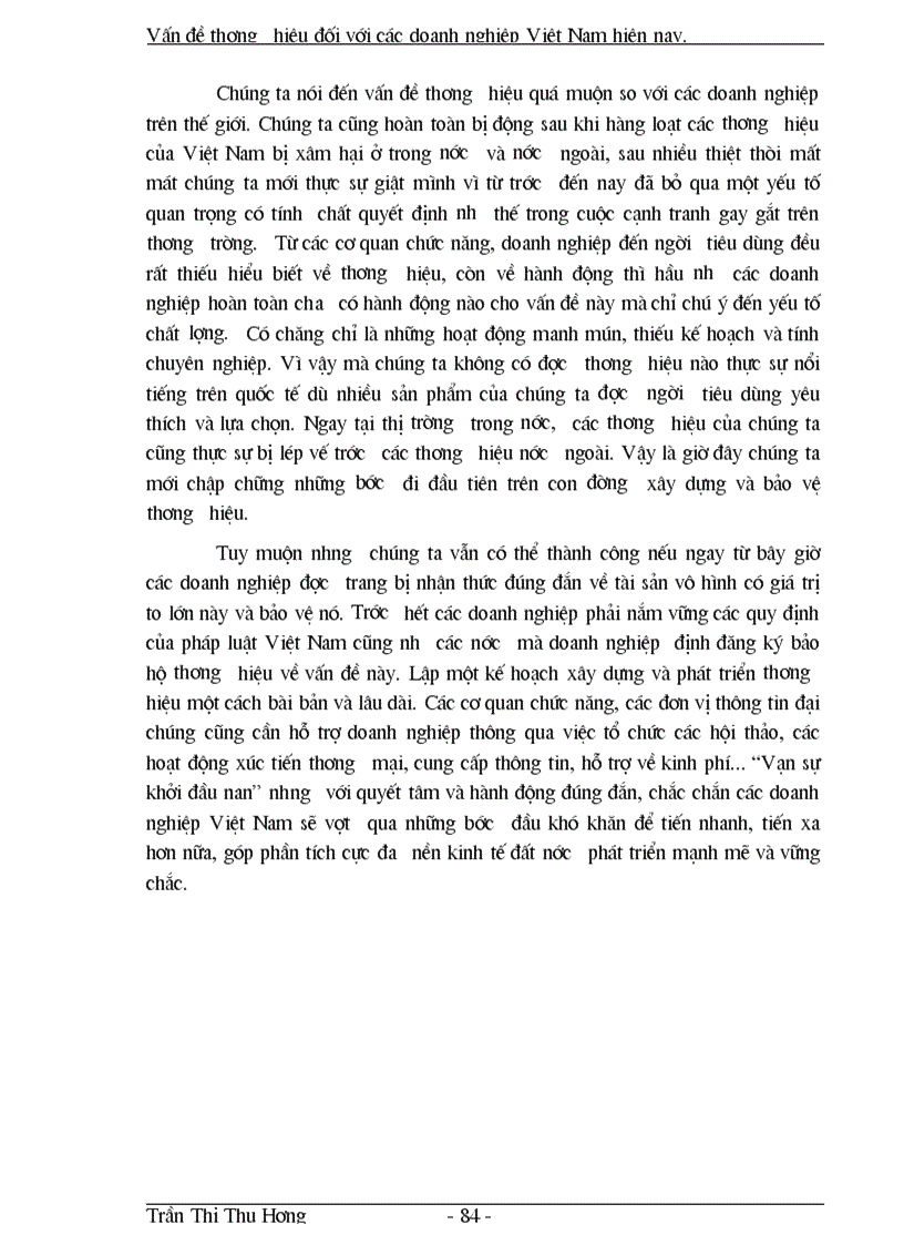 image for page Vấn đề thương hiệu đối với các doanh nghiệp Việt Nam hiện nay