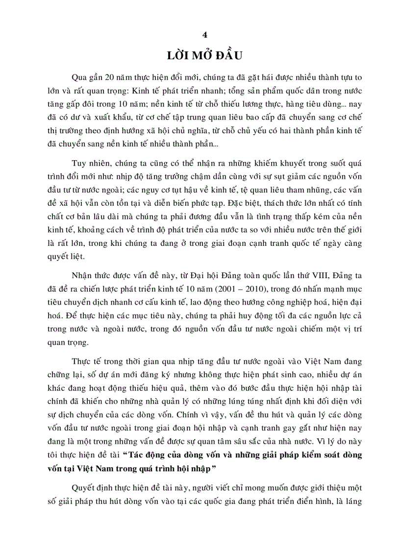 image for page Tác động của dòng vốn và những giải pháp kiểm soát dòng vốn tại Việt Nam trong quá trình hội nhập