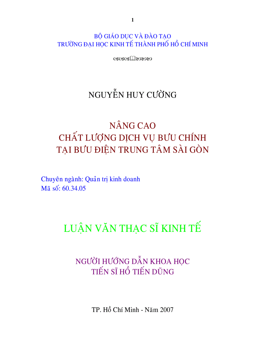 image for page Nâng cao chất lượng dịch vụ Bưu chính tại Bưu điện Trung tâm Sài Gòn