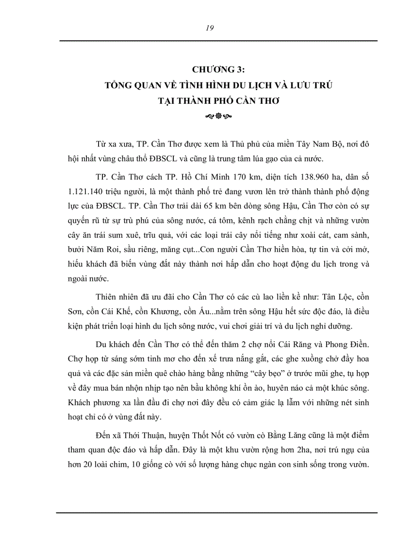 image for page Nghiên cứu mức độ hài lòng của khách du lịch nội địa đối với chất lượng dịch vụ của hệ thống khách sạn nhà hàng TP Cần Thơ